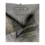 ZARA Trouser Straight Leg Ankle Pants Flat Front Low Rise 6 Gingham Grey #2643 Photo 5