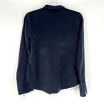 Something Navy Long Sleeve Wrap Front V-Neck Blouse Night Navy XS NWT Photo 1