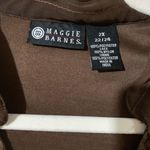 Maggie Barnes Womens Size 2X 22 24 Brown Sequin Embellished Tunic Top Blouse Photo 4