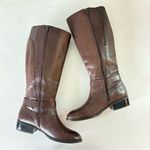 Ralph Lauren  Wide Calf Brown Leather Knee High Boots Zipper Women’s Size 8.5 B Photo 4