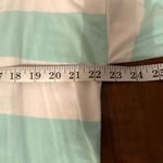 Garnet Hill  Top Women’s Aqua Blue Stripe Layered Scoop Neck Beachy Boho size xs Photo 12