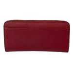 Karl Lagerfeld  Paris Red Saffiano Leather Zip-around Cards Wallet Purse Wristlet Photo 1