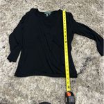 Lauren Ralph Lauren Top Womens M‎ Medium Black V Photo 3