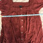 Torrid Rust Red Square Neck Puff Sleeve Embroidered Button Down Top Size 1 Photo 7