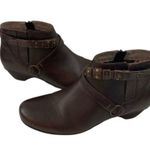 Abeo Biosystem Nancy Ankle Booties Womens Size 8.5 Brown Leather Comfort Nuetral Photo 9