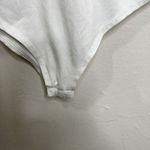 Gaze White Soft Spaghetti Straps Stretch Bodysuit Top Womens Large Photo 4