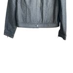 Liz Claiborne Women Jean Jacket L Black Herringbone Substantial Western Cowgirl Photo 8