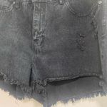 Anthropologie Unpublished Black Acid Wash Distressed Shorts Size 29 Photo 1
