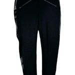 Anne Fontaine Carl Black Vegan Leather Contrast Leggings Pants Sz 40 Size M Photo 0