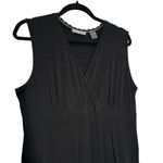 Liz Claiborne Sleeveless Black Dress Women Size X-Large Crochet Details Classic Photo 5