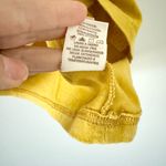 Hem & Thread  Cotton Cropped Top with Eyelet Detail in Mustard Yellow - Size L Photo 5