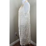 April Cornell Sheer Embroidered Lace Style Duster Long Cardigan Open Sz XS Blush Photo 1