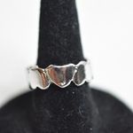 Source Unknown Trendy Circle Of Hearts Solid Silver Tone Metal Alloy Size 6 NWOT Ring Photo 0