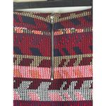 Maje  Skirt Women Medium Red Rouge Jacquard Tweed Jakarto‎ Pencil Straight Mini Photo 5