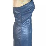 Finesse brand Finesse blue strapless mini dress size Medium faux leather Photo 5