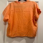 Francesca's Francesca’s orange button up top Photo 2