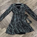 City Triangles Juniors' Surplice-Neck Fit &Flare Dress Size 7 Silver Photo 0