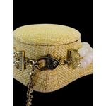 Eye Candy Los Angeles Agate Double Panther Head Crystal Pave Necklace Gold Tone Photo 4