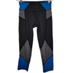 Beyond Yoga  Women’s Size S Black Blue Gray Colorblock Cropped Leggings Photo 1