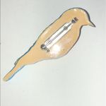 Vintage Blue and Brown Bird Brooch Pin Photo 3