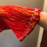 Beautiful Blood Orange Blouse Free Size Beach Blouse Cover Up Photo 5