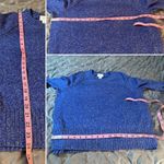 Old Navy  Rib Knit Trim Marled Sweater Crew Neck Royal Blue S Photo 8