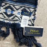 Polo Ralph Lauren Wool & Nylon Geometric Ski Scarf, Navy One Size New with Tag Photo 5