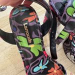 Larroudé Dolly Floral Patent Leather Platform Sandals EUC Black Size 5.5 Photo 8