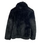 & Other Stories & Other Stories Faux Fur Coat Black Lux Minimalist Classic US 2 Photo 1