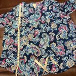 Chico's Paisley Floral 3/4 Sleeve Blouse Womens XL Spring Preppy Bright Photo 15
