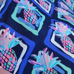 LULU B BOLD NEON ALLOVER PINEAPPLE PRINT V NECK QUARTER SLEEVE UPF 50 TOP XL Pink Photo 5