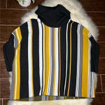 Joseph A . Cowl neck striped sweater sz large Photo 0