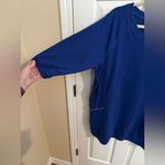 Ellos Plus French Terry Zip Pocket Tunic Dress Size L 18/20 Cobalt Blue Photo 2