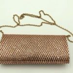 ALDO  Rose Gold Rhinestone Evening Crossbody Clutch Purse OS Photo 7