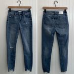 Pistola  Mid Rise Chewed Hem Distressed Medium Wash Skinny Jeans Size 26 Photo 1