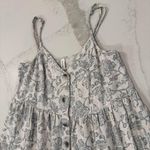 Gentle Fawn Floral Linen Blend ButtonDown Mini Babydoll Dress Womens Small Cream Photo 2