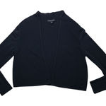 Banana Republic  Womens Cardigan Sweater Silk Medium Black Ribbed Knit Casual Photo 0