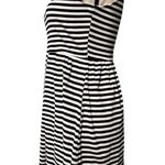 Hem & Thread  small women’s black white striped knit dress sleeveless scoop neck Photo 1
