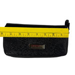 Tahari  Black Floral Embossed Leather Double Zipper Wallet 8x4”‎ Photo 9