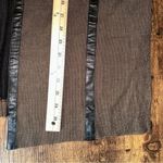 Misook Heritage Fit Faux Leather Trim Size Medium Long Cardigan Dark Academia Photo 9