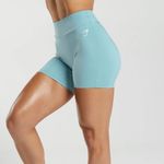 Gymshark NWT  Women’s Green Small REPS POWER TIGHT SHORTS Photo 2