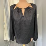 Inc Chain Neck Black Satin‎ Blouse Witchy Whimsigoth Date Night Size XS Photo 1