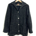 Vtg.‎ REI Fleece Cardigan Jacket Coat Womens Large Black Button Up Pouch Pockets Photo 0