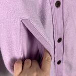 Black Tape NWT Elbow Patch Fleece Shacket Jacket Soft Lilac Size Petite XS PXS Photo 6