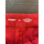 Old Navy  High Rise Pixie Skinny Pants Women‎ 20 Red Secret Smooth Pockets Crop Photo 2