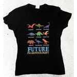 Woman’s Dinosaurs Future Paleontologist Black T Photo 0