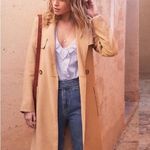 Sézane Oprah Trench Coat Belted Double-Breasted Beige Tan 36 NWT Photo 7