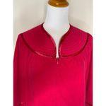 Vintage Deep Pink Zip Front Robe Satin Trim Sz Small Photo 8