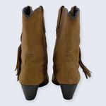 Oak Tree Farms  Brown Nubuck Leather Tassel Western 2" Block Heel Boot 6.5 Photo 2
