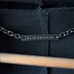 Elie Tahari  Wool and Lamb Leather Black Cardigan Photo 2